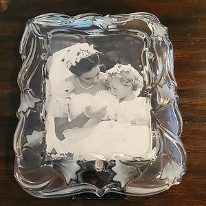 Crystal Tulip Design Picture Frame - Fits 8"x10" Photo